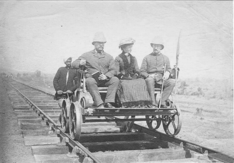 Поездка на частной железнодорожной тележке; 1880-е - 90-е годы