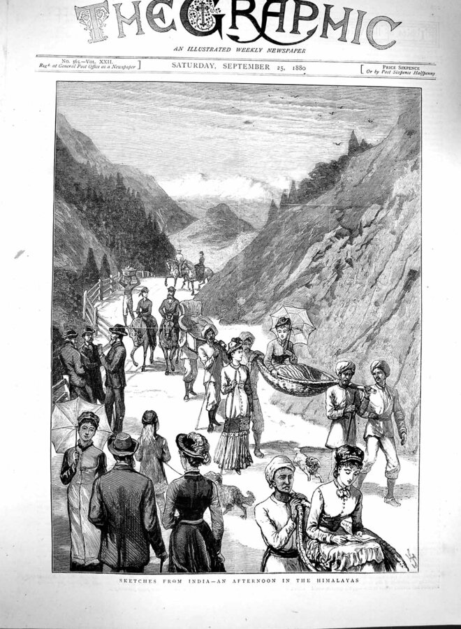 «Зарисовки из Индии - полдень в Гималаях» из журнала «Графика», 1880 г.